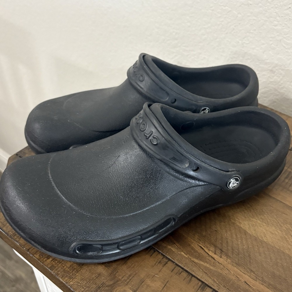 Crocs Bistro Clog Slip Resistant Work Shoes Black Men's 10075 - Size 12